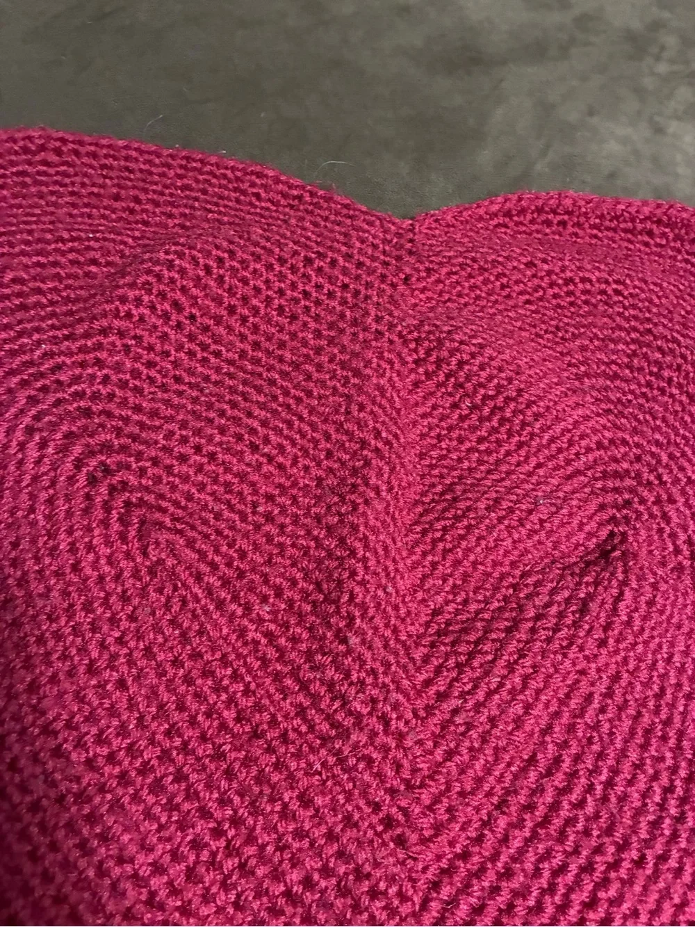 Handmade Heart-Shaped rug red